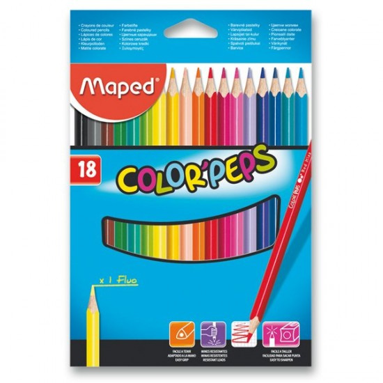 MAPED Pastelky trojboké Color'Peps 18ks
