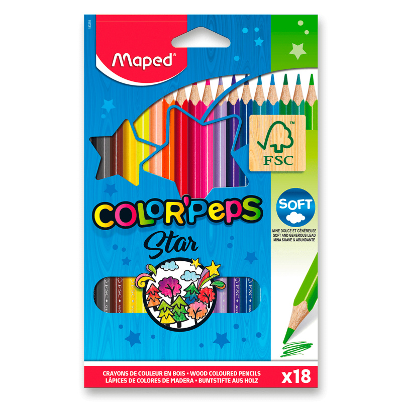 MAPED Pastelky trojboké Color'Peps 18ks