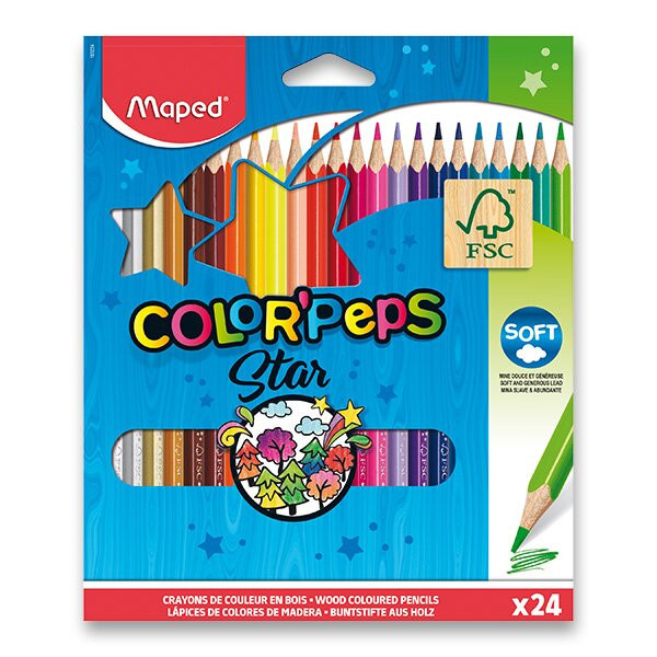 MAPED Pastelky trojboké Color'Peps 24ks