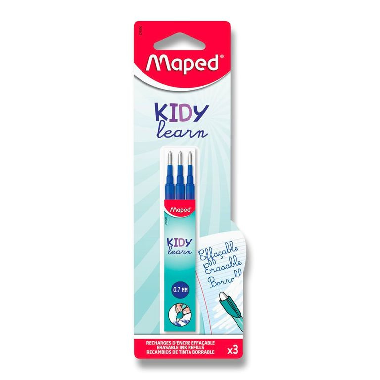 Náplň do gumovacího pera Maped Kidy Learn Magic - modrá, 3 ks Maped
