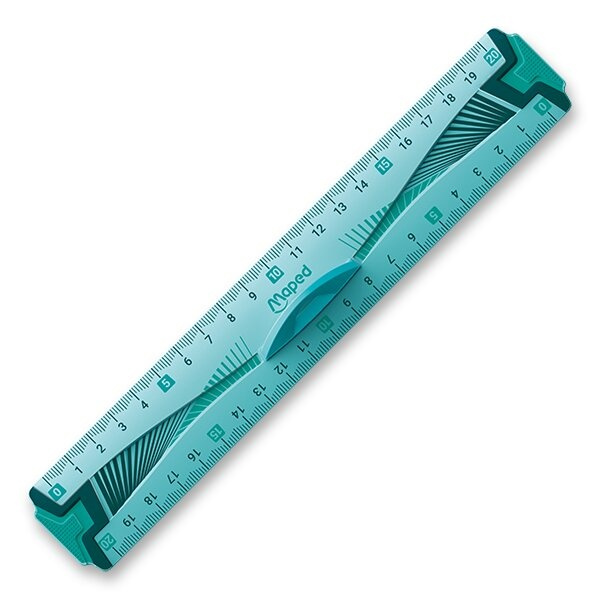 Oboustranné pravítko Maped Unbreakable 20 cm, plastová úchytka, mix barev Maped