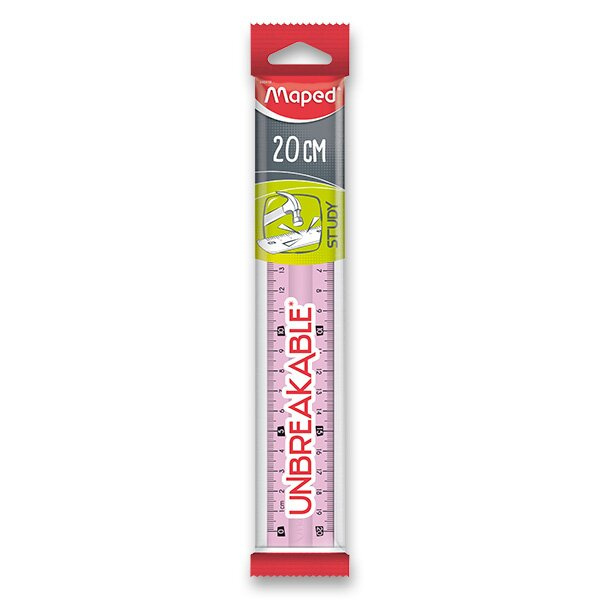 Pravítko Maped Study Unbreakable 20 cm, mix barev