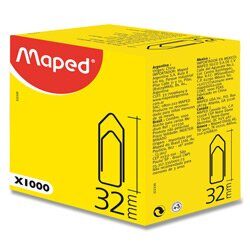 Maped Medium Clips - kancelářské ocelové sponky - 32 mm, 1000 ks