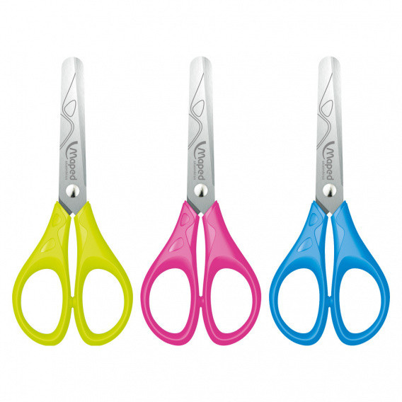 MAPED Nůžky s kulatou špičkou Essentials, 13cm - pro praváky (mix)