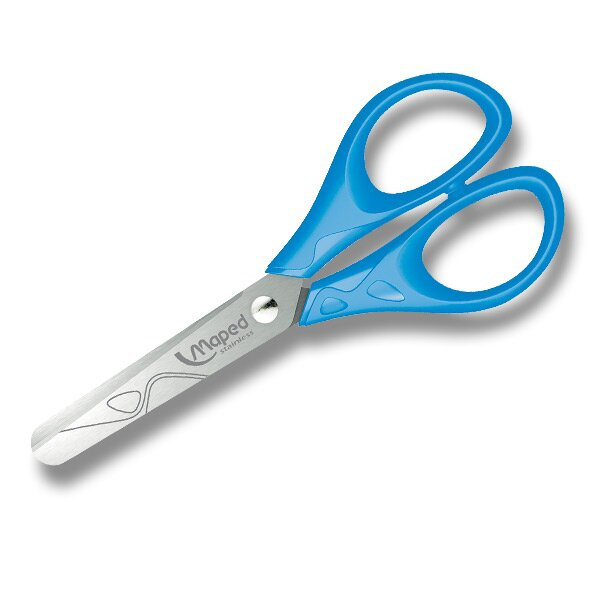 MAPED Nůžky s kulatou špičkou Essentials, 13cm - pro leváky (mix)