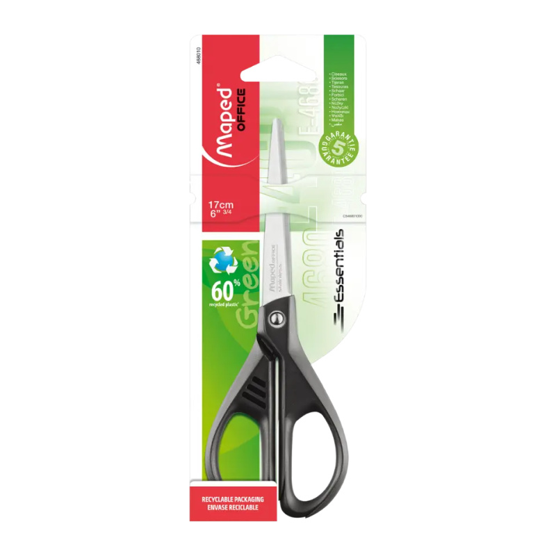 Nůžky Essentials Green 17cm symetrické blistr Maped