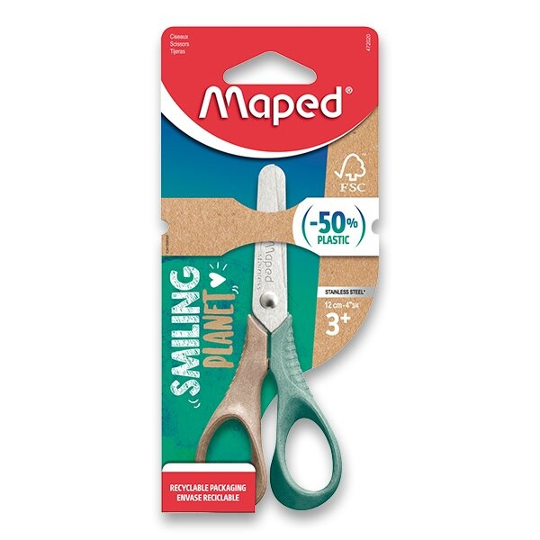 Nůžky Maped Smiling Planet Vivo 12 cm, blistr Maped