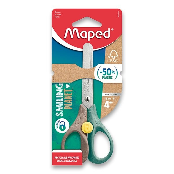 Nůžky Maped Smiling Planet Security 13 cm, blistr Maped