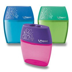 Ořezávátko Maped Shaker - s odpadní nádobkou 2 otvory, mix barev