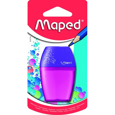 Ořezávátko Maped Shaker - s odpadní nádobkou 1 otvor, blistr, mix barev