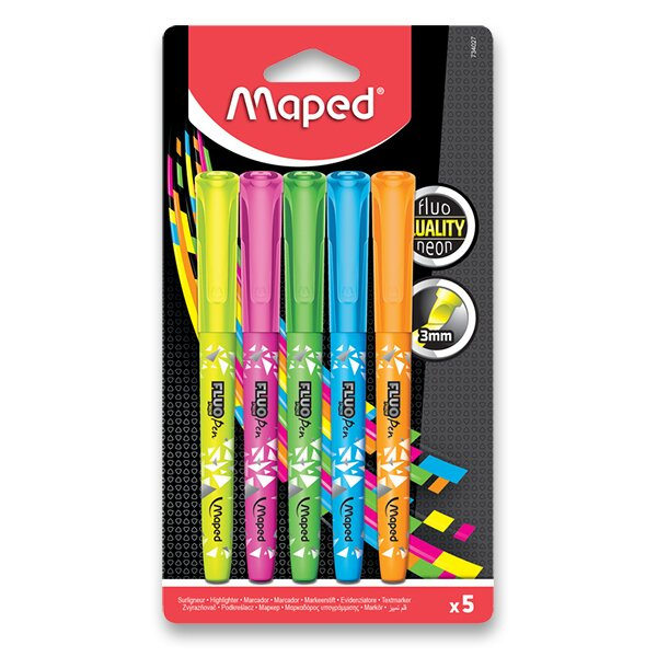 MAPED Zvýrazňovače Fluo Peps 5ks