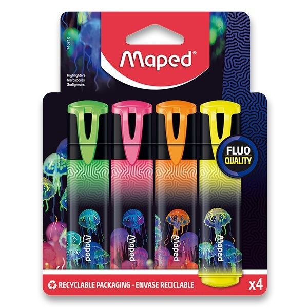 MAPED Zvýrazňovače Deepsea Paradise 4ks