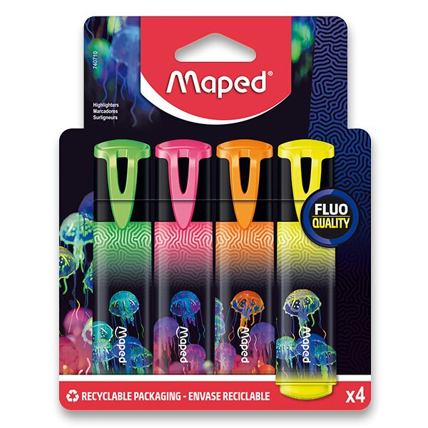 MAPED Zvýrazňovače Deepsea Paradise 4ks