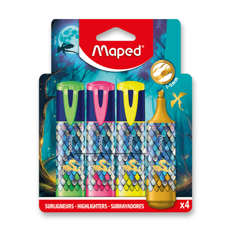 Zvýrazňovač Maped Dragon - 4 barvy Maped