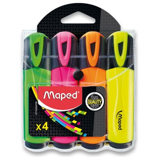 Zvýrazňovač Fluo Peps Classic souprava 4 ks Maped