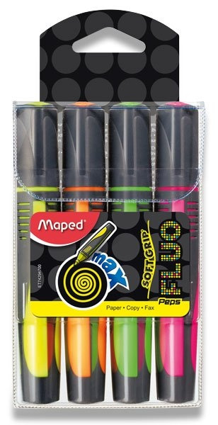 Zvýrazňovač Fluo Peps Max souprava 4 ks Maped