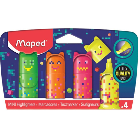 Zvýrazňovač Maped Pixel Party Mini sada 4 barev Maped