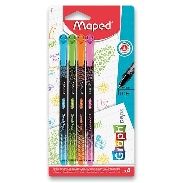 Liner Graph´Peps Deco souprava 4 ks pastelové barvy Maped