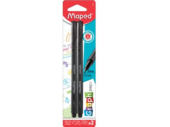 Maped Graph' Peps liner 0,4 mm černá náplň 2 ks