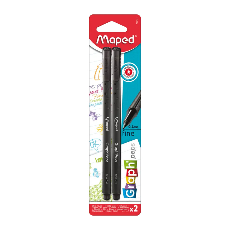 Maped Graph' Peps liner 0,4 mm černá náplň 2 ks