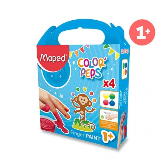 MAPED První prstové barvy Color'Peps v kalíšcích 4 x 80g