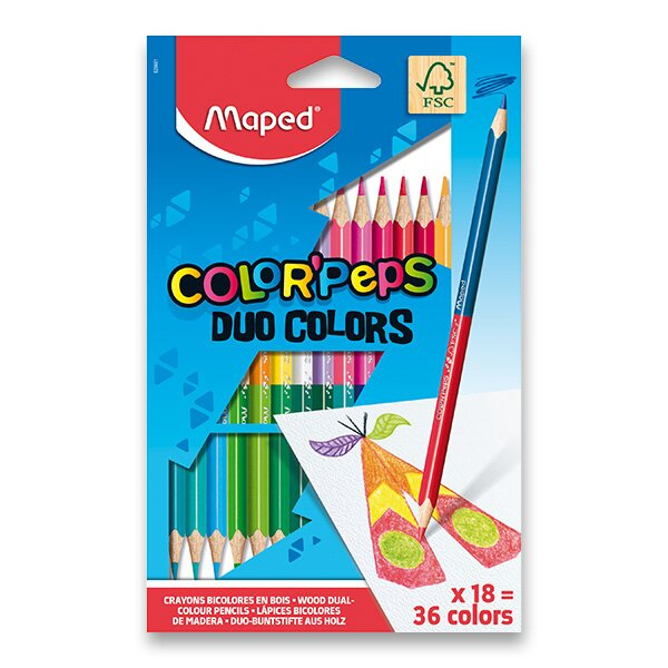 Pastelky Color Peps Duo 36 barev Maped