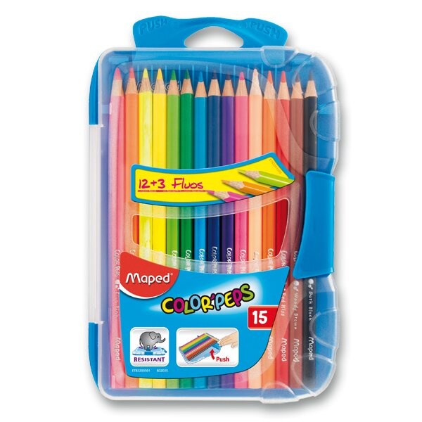 MAPED Pastelky trojhranné Color'Peps Smart Box 15ks