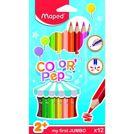 MAPED Pastelky trojboké Jumbo Color'Peps 12ks