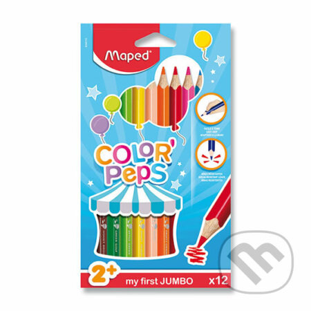 MAPED Pastelky trojboké Jumbo Color'Peps 12ks
