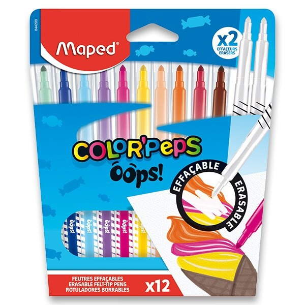 MAPED Fixy Color'Peps Oops 10ks + 2 zmizíky