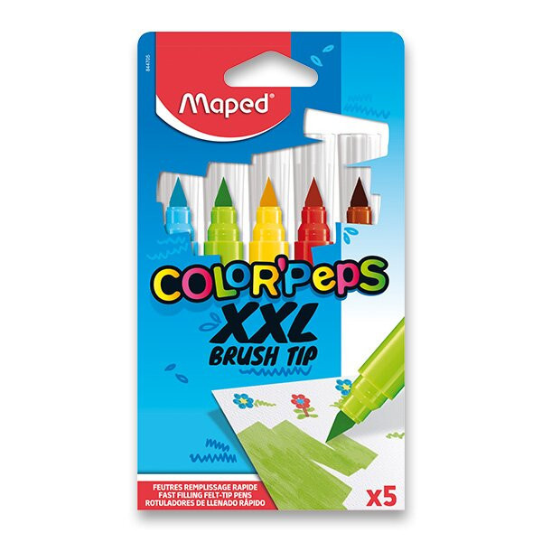 Fixy Color´Peps XXL Brush - 5 barev