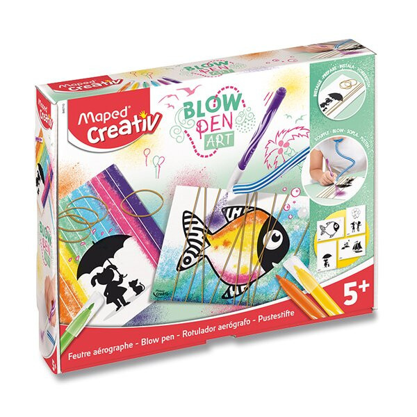 Maped Sada Creativ Blowpen String´Art Foukací pero 6 barev