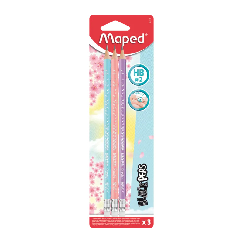 Maped Tužka Pastel s pryží 3 ks