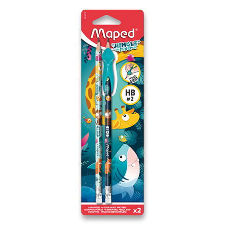 Grafitová tužka Maped Jungle Fever 2 ks, tvrdost HB Maped
