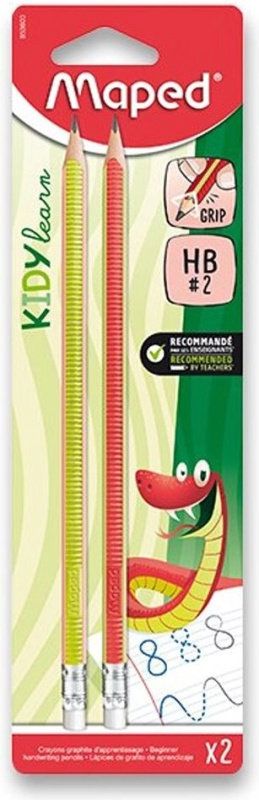 Grafitová tužka Maped Kidy Learn Grip 2 ks, tvrdost HB Maped