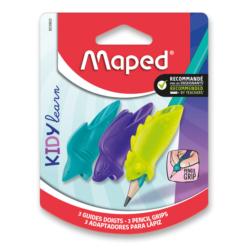 Nástavec na tužku Finger Guide Maped Kidy Learn Grip Animals - 3 ks Maped