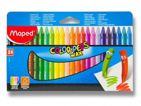 MAPED Trojhranné voskovky Color'Peps Wax 24ks