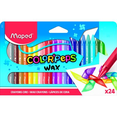 MAPED Trojhranné voskovky Color'Peps Wax 24ks