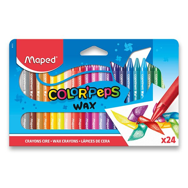 MAPED Trojhranné voskovky Color'Peps Wax 24ks