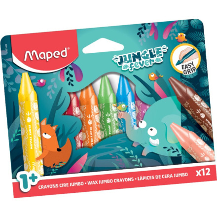 Voskovky Maped Jungle Fever Jumbo 12 barev Maped