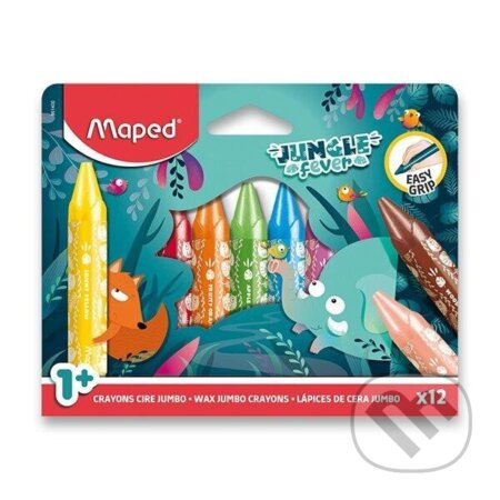 Voskovky Maped Jungle Fever Jumbo 12 barev Maped