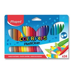 MAPED Trojhranné plastové pastely Color'Peps PlastiClean 24ks