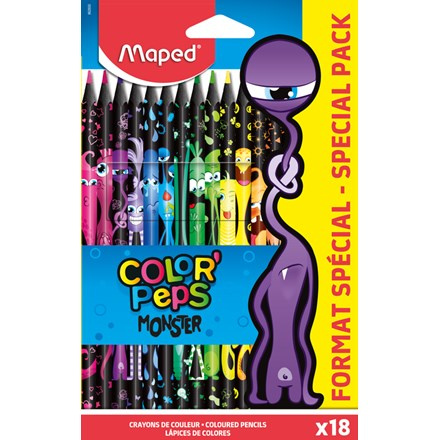MAPED Pastelky Color'Peps Monster 18ks