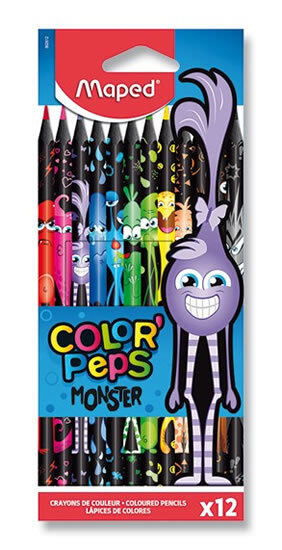 MAPED Pastelky trojboké Color'Peps Monster 12ks