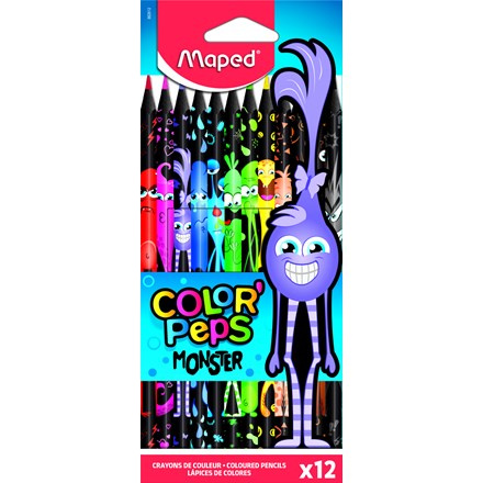 MAPED Pastelky trojboké Color'Peps Monster 12ks
