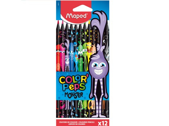 MAPED Pastelky trojboké Color'Peps Monster 12ks