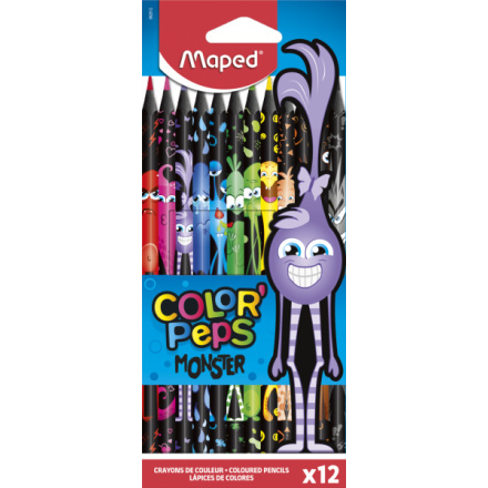 MAPED Pastelky trojboké Color'Peps Monster 12ks