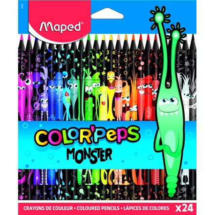 MAPED Pastelky trojboké Color'Peps Monster 24ks