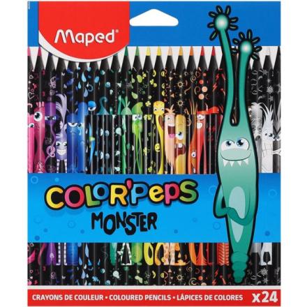 MAPED Pastelky trojboké Color'Peps Monster 24ks