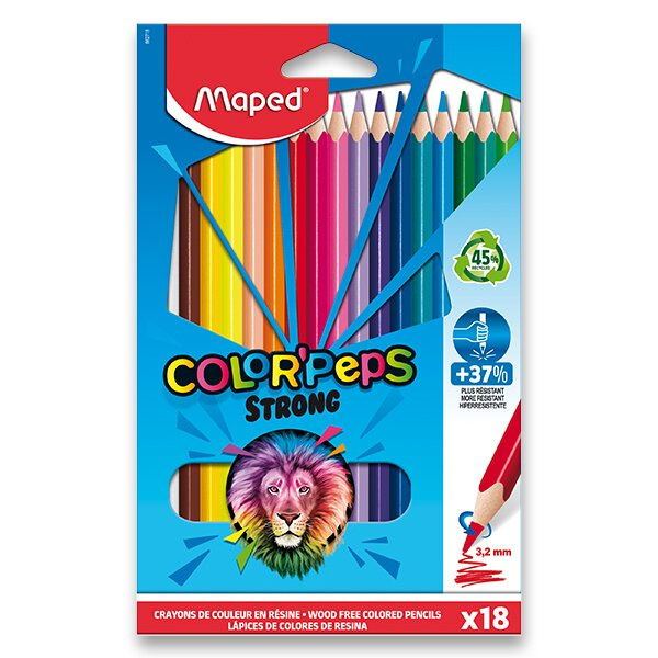 Pastelky Color Peps Strong 18 barev Maped